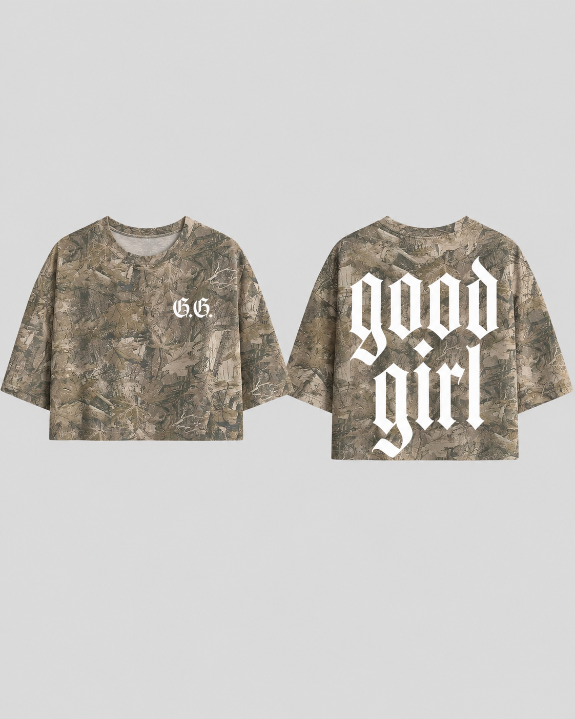 camo crop hand-necklace