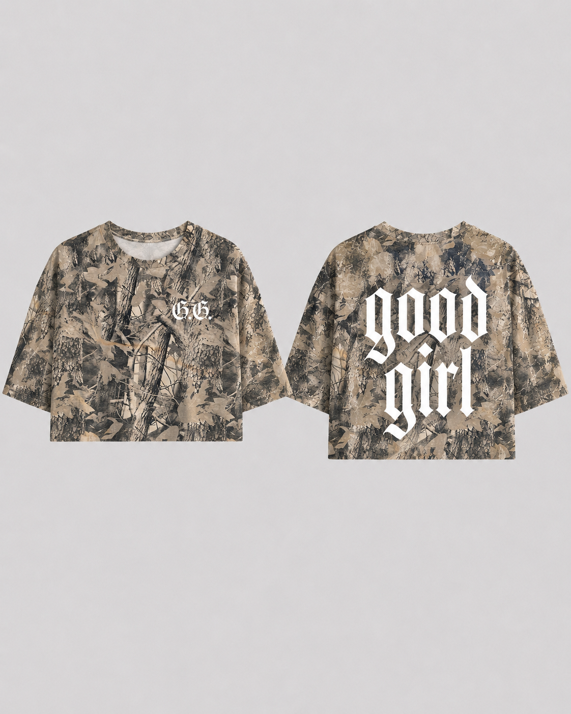 camo crop hand-necklace